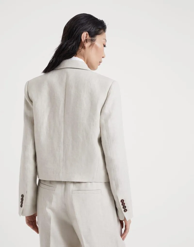BRUNELLO CUCINELLI WOMEN'S LIGHT BEIGE LINEN BLAZER sold by Lord & Taylor product image thumbnail 3