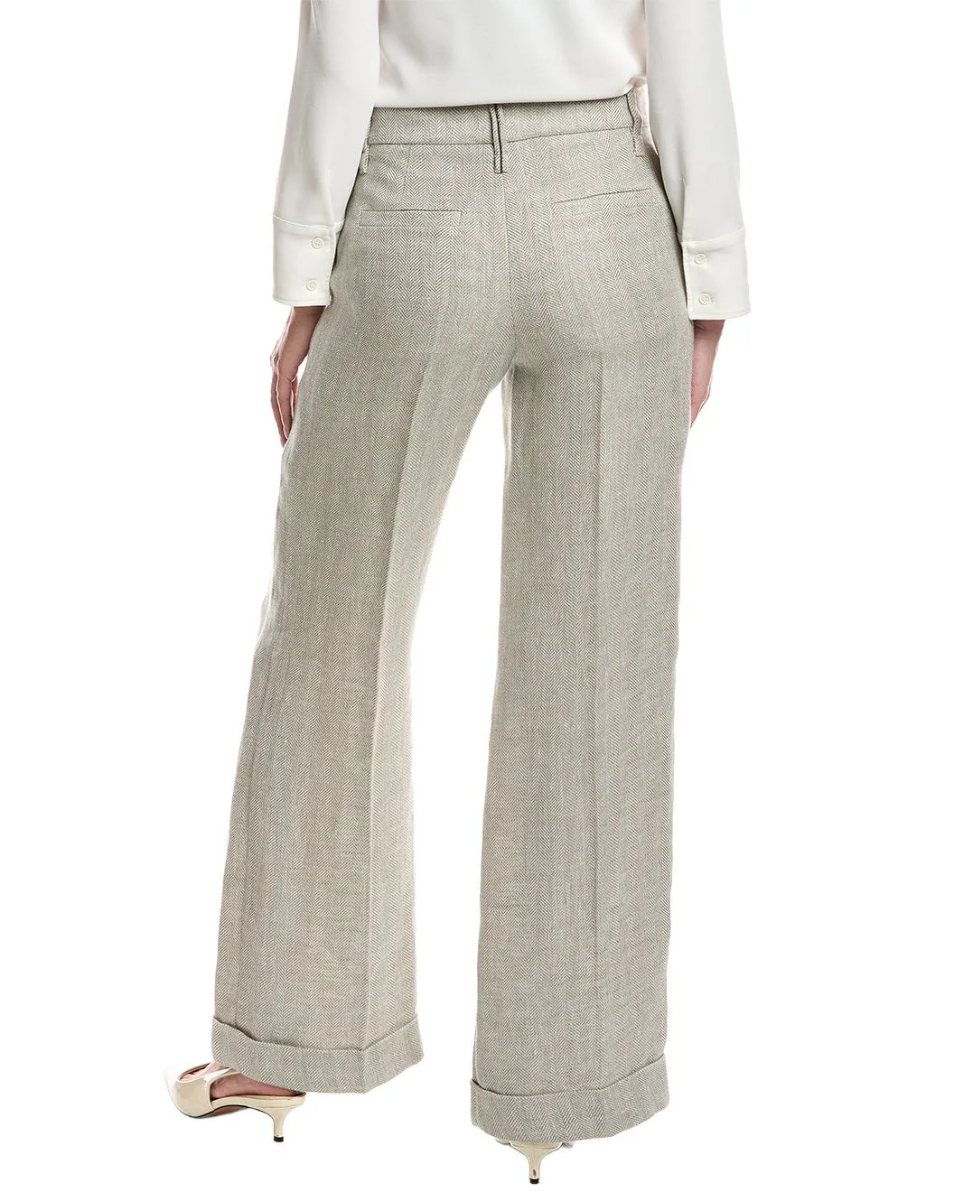 BRUNELLO CUCINELLI WOMEN'S LIGHT BEIGE LINEN TROUSERS sold by Lord & Taylor product image thumbnail 2