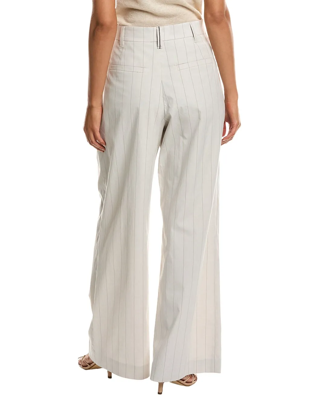 BRUNELLO CUCINELLI WOMEN'S OFF WHITE WIDE LEG TROUSERS sold by Lord & Taylor product image thumbnail 2