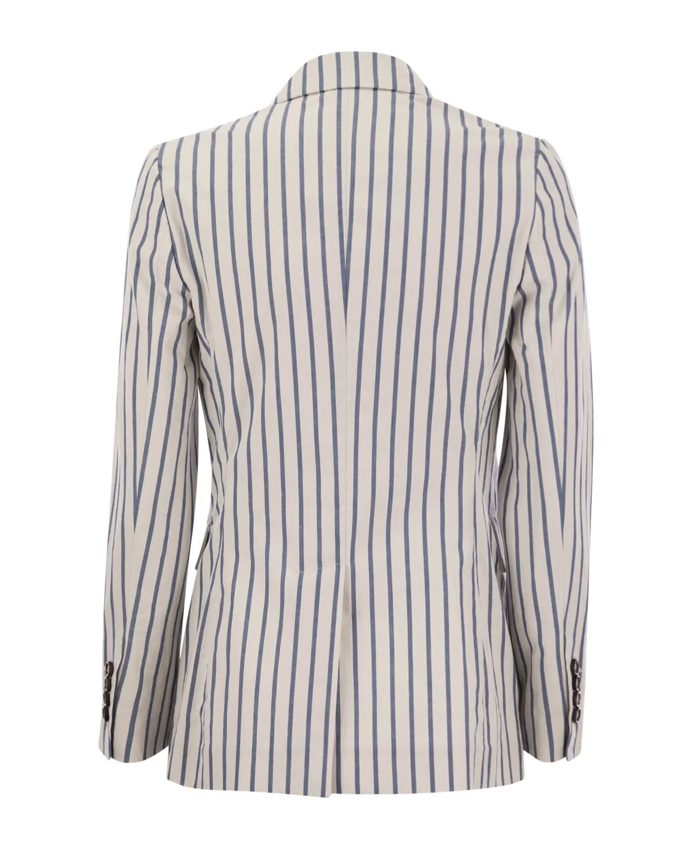 BRUNELLO CUCINELLI WOMEN'S WHITE STRIPED DOUBLE BREASTED JACKET sold by Lord & Taylor product image thumbnail 2