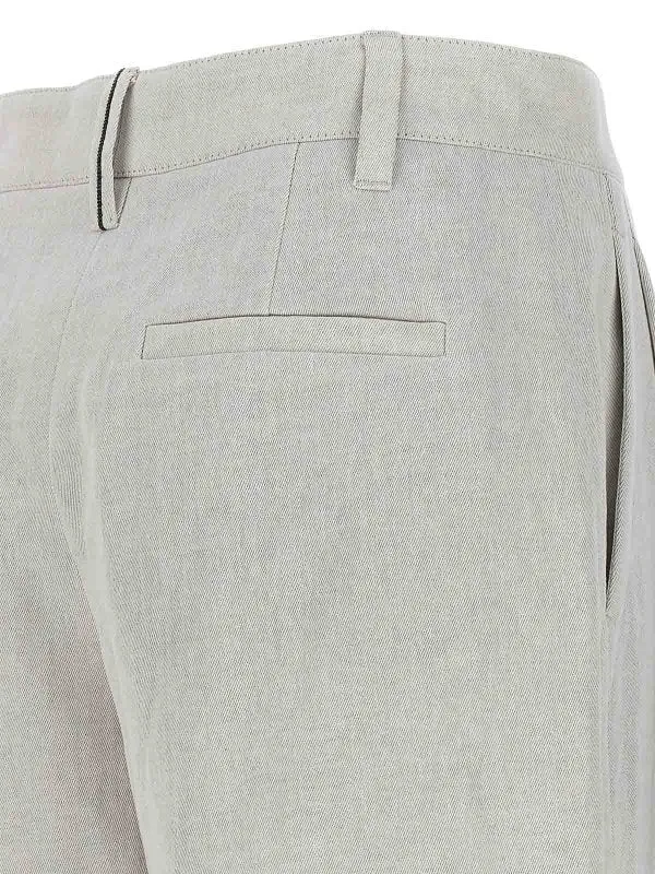 BRUNELLO CUCINELLI WOMEN'S LIGHT BEIGE LINEN BLEND SHORTS sold by Lord & Taylor product image thumbnail 4