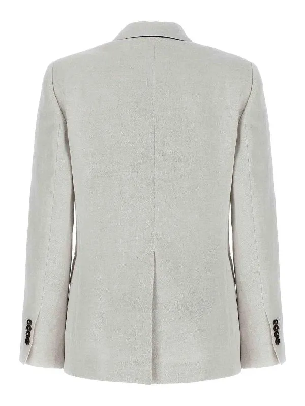 BRUNELLO CUCINELLI WOMEN'S GESSO LINEN COTTON TAILORED BLAZER sold by Lord & Taylor product image thumbnail 4