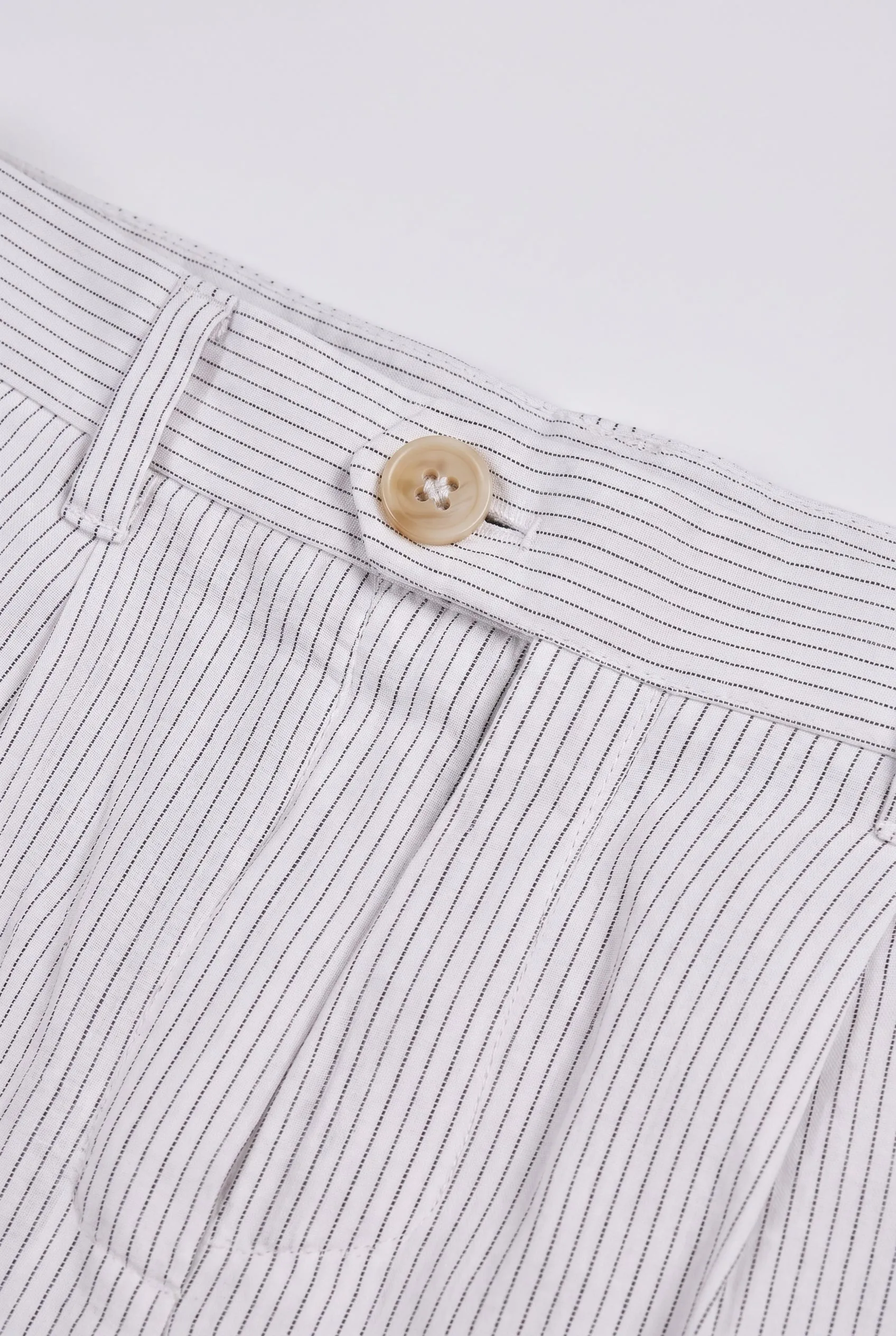BRUNELLO CUCINELLI WOMEN'S WHITE STRIPED RELAXED TROUSERS sold by Lord & Taylor product image thumbnail 4