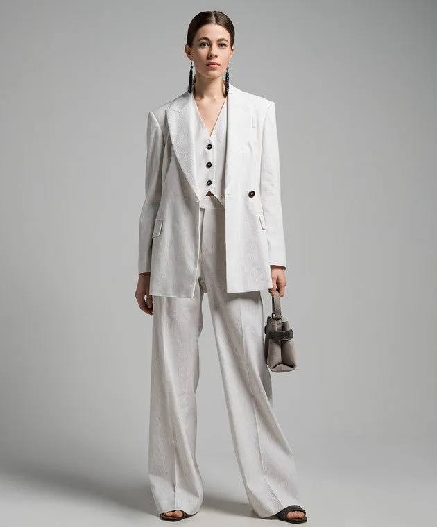 BRUNELLO CUCINELLI WOMEN'S OFF WHITE TAILORED BLAZER sold by Lord & Taylor product image thumbnail 4