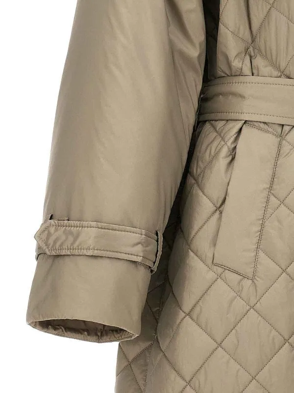 BRUNELLO CUCINELLI WOMEN'S LIGHT BROWN QUILTED BELTED COAT sold by Lord & Taylor product image thumbnail 2