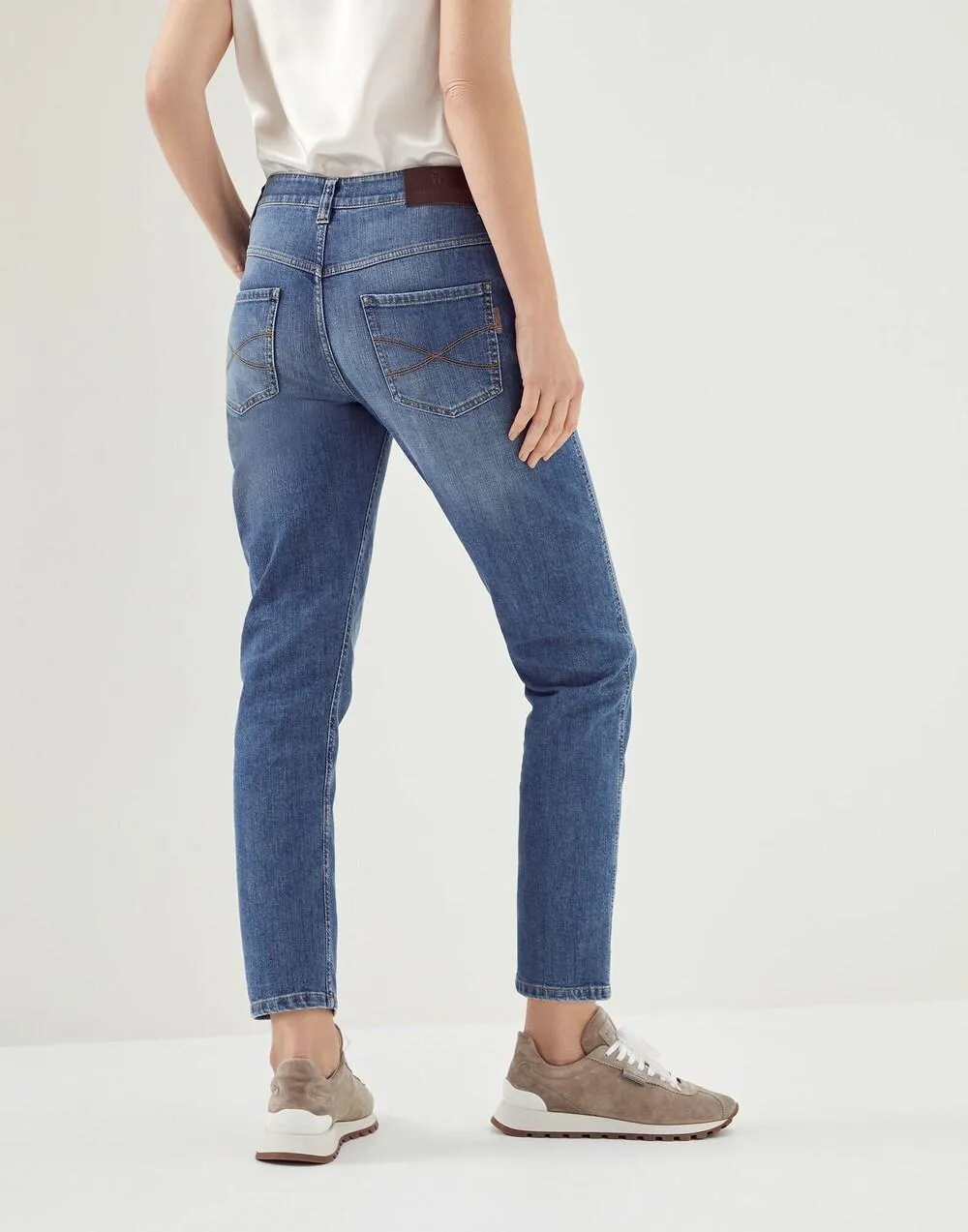 BRUNELLO CUCINELLI WOMEN'S MEDIUM BLUE STRAIGHT TROUSERS sold by Lord & Taylor product image thumbnail 2