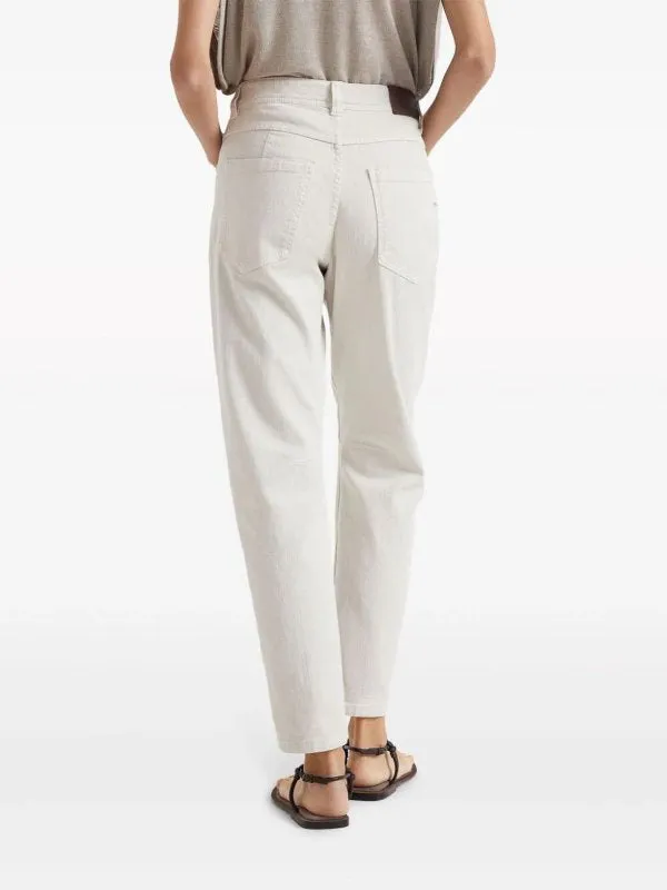 BRUNELLO CUCINELLI WOMEN'S OFF WHITE STRAIGHT LEG TROUSERS sold by Lord & Taylor product image thumbnail 4