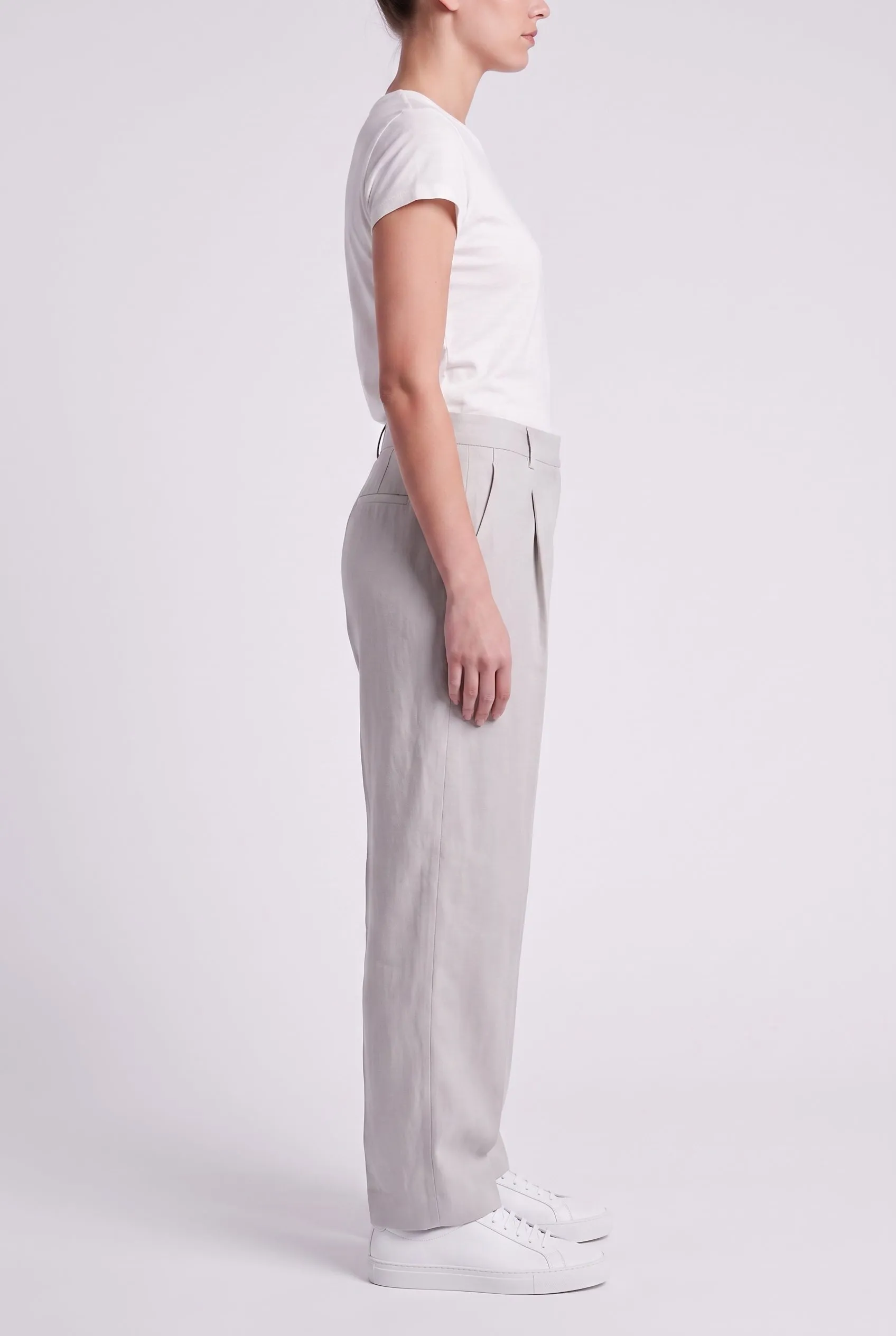 BRUNELLO CUCINELLI WOMEN'S LIGHT GREY LINEN TROUSERS MSRP NWT sold by Lord & Taylor product image thumbnail 4