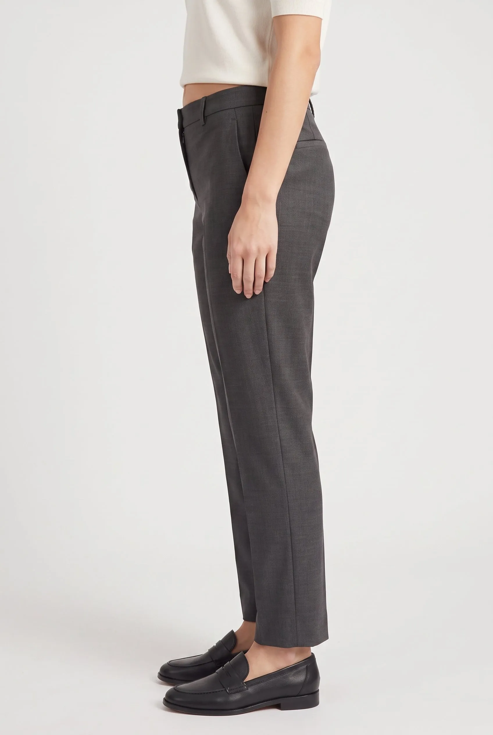 BRUNELLO CUCINELLI WOMEN'S DARK GREY LINEN BLEND TROUSERS sold by Lord & Taylor product image thumbnail 2