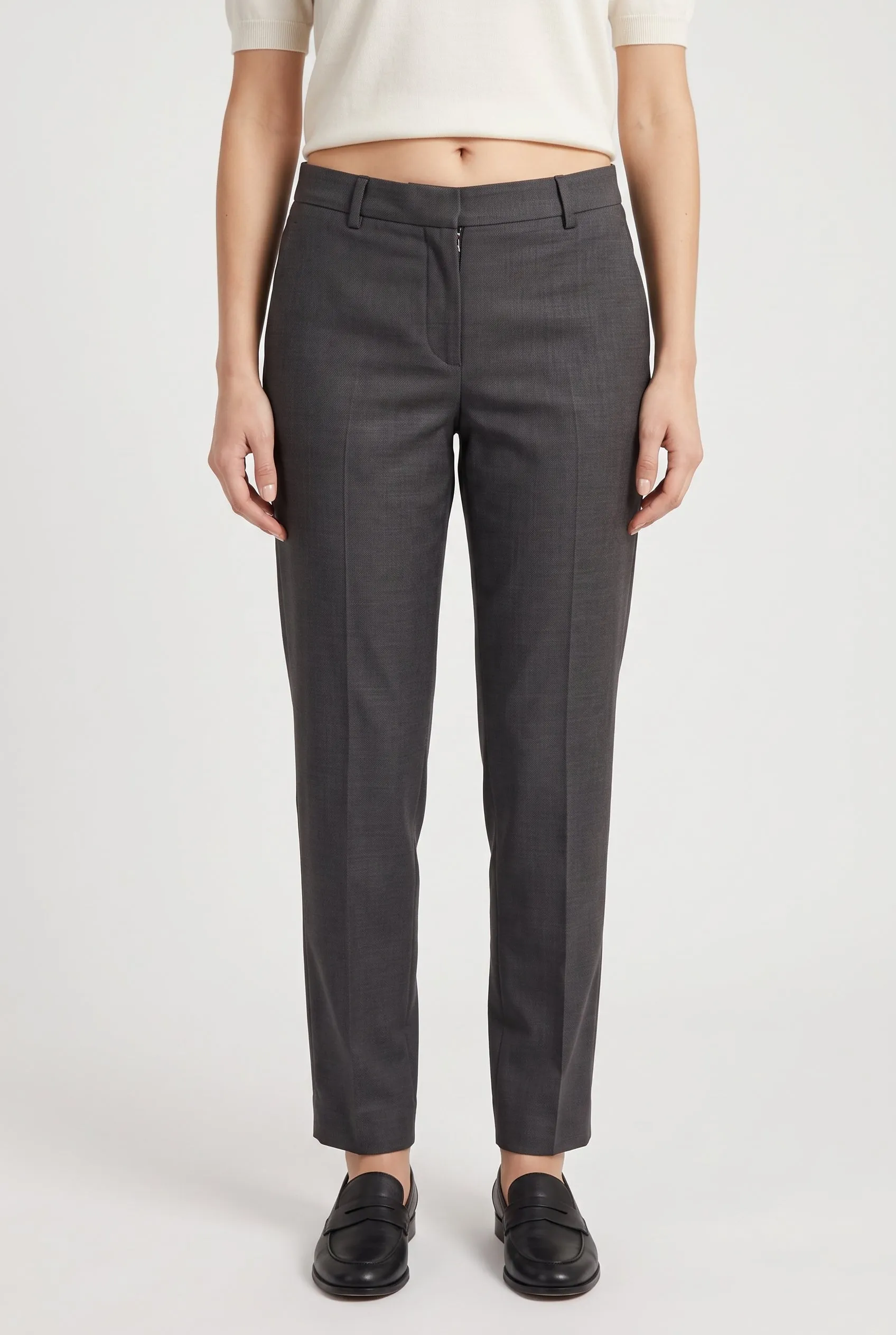 BRUNELLO CUCINELLI WOMEN'S DARK GREY LINEN BLEND TROUSERS sold by Lord & Taylor