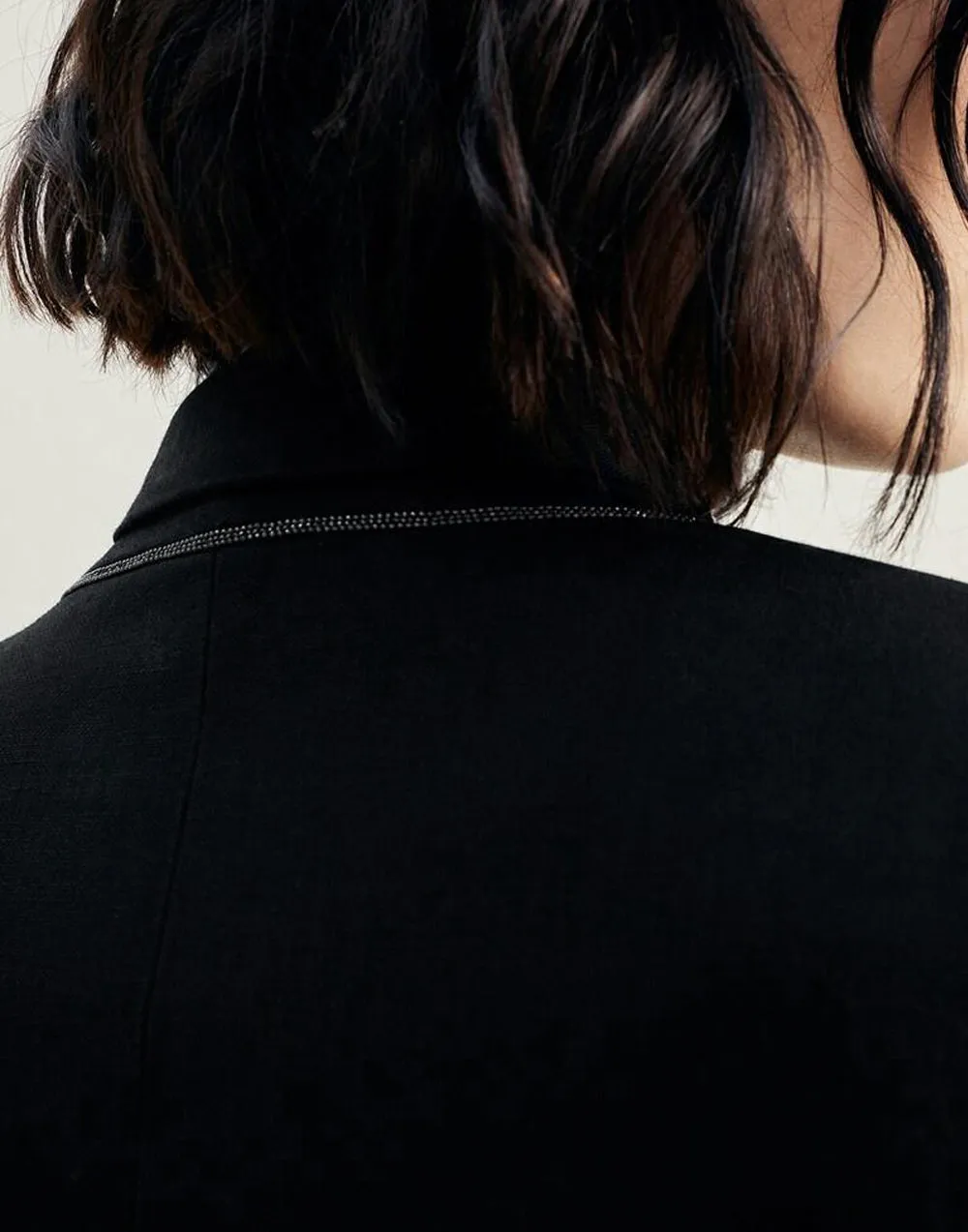 BRUNELLO CUCINELLI WOMEN'S BLACK CROPPED LINEN BLAZER sold by Lord & Taylor product image thumbnail 2
