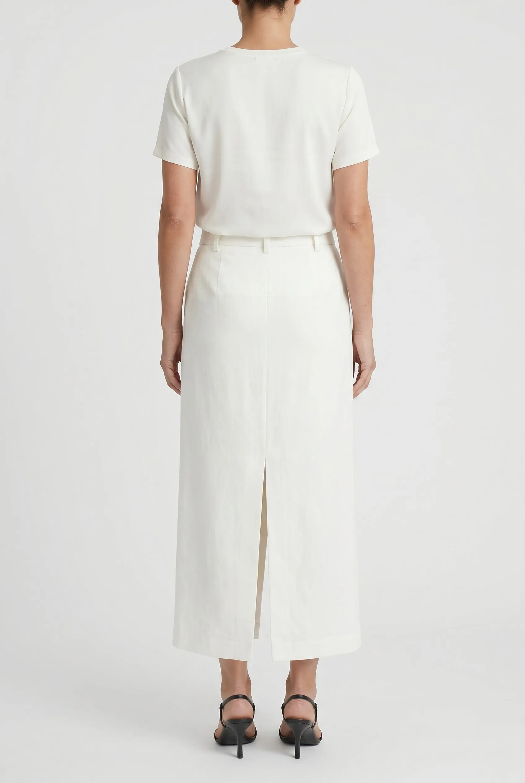 BRUNELLO CUCINELLI WOMEN'S OFF WHITE LINEN BLEND SKIRT sold by Lord & Taylor product image thumbnail 2