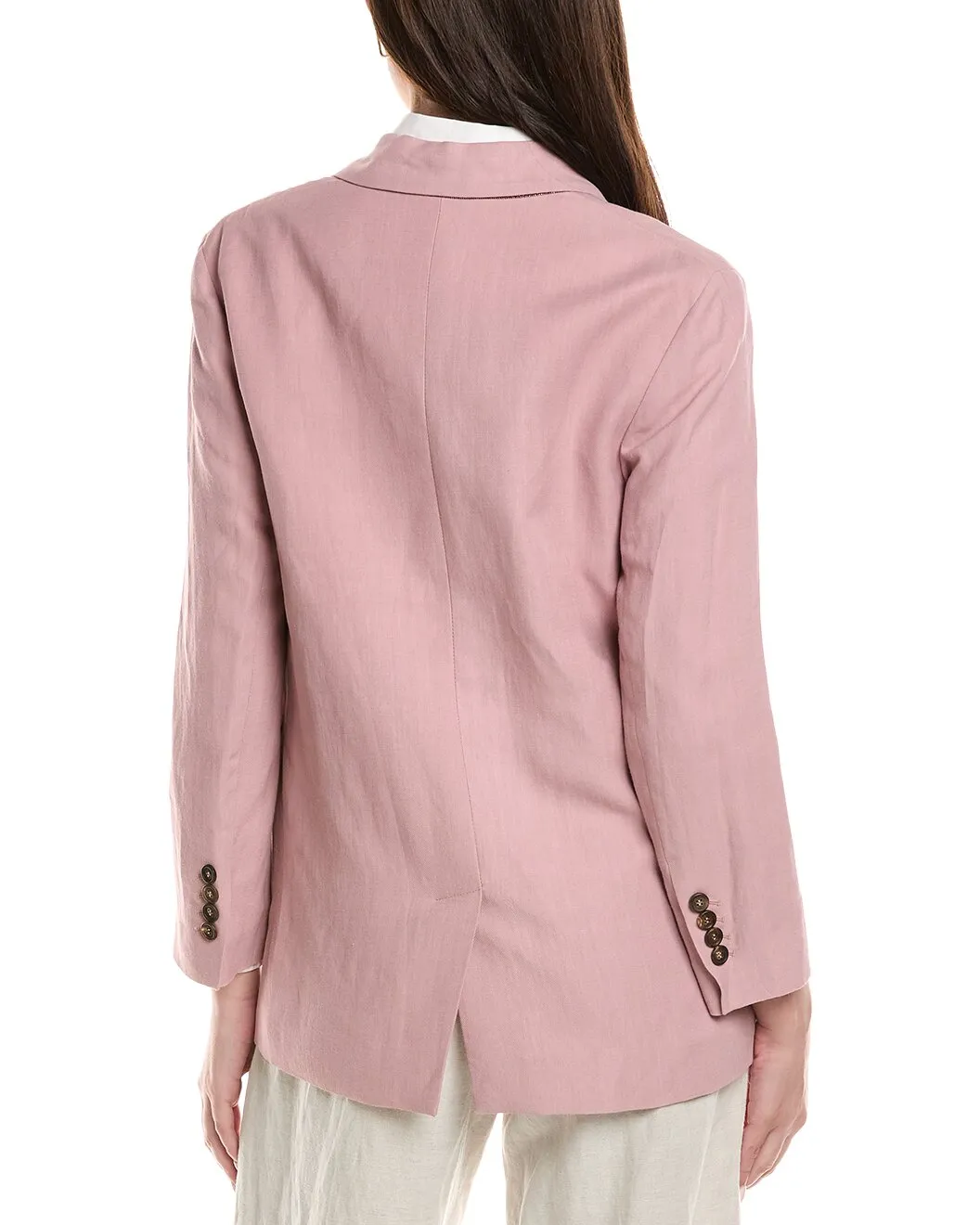 BRUNELLO CUCINELLI WOMEN'S BLUSH TAILORED LINEN BLAZER sold by Lord & Taylor product image thumbnail 4