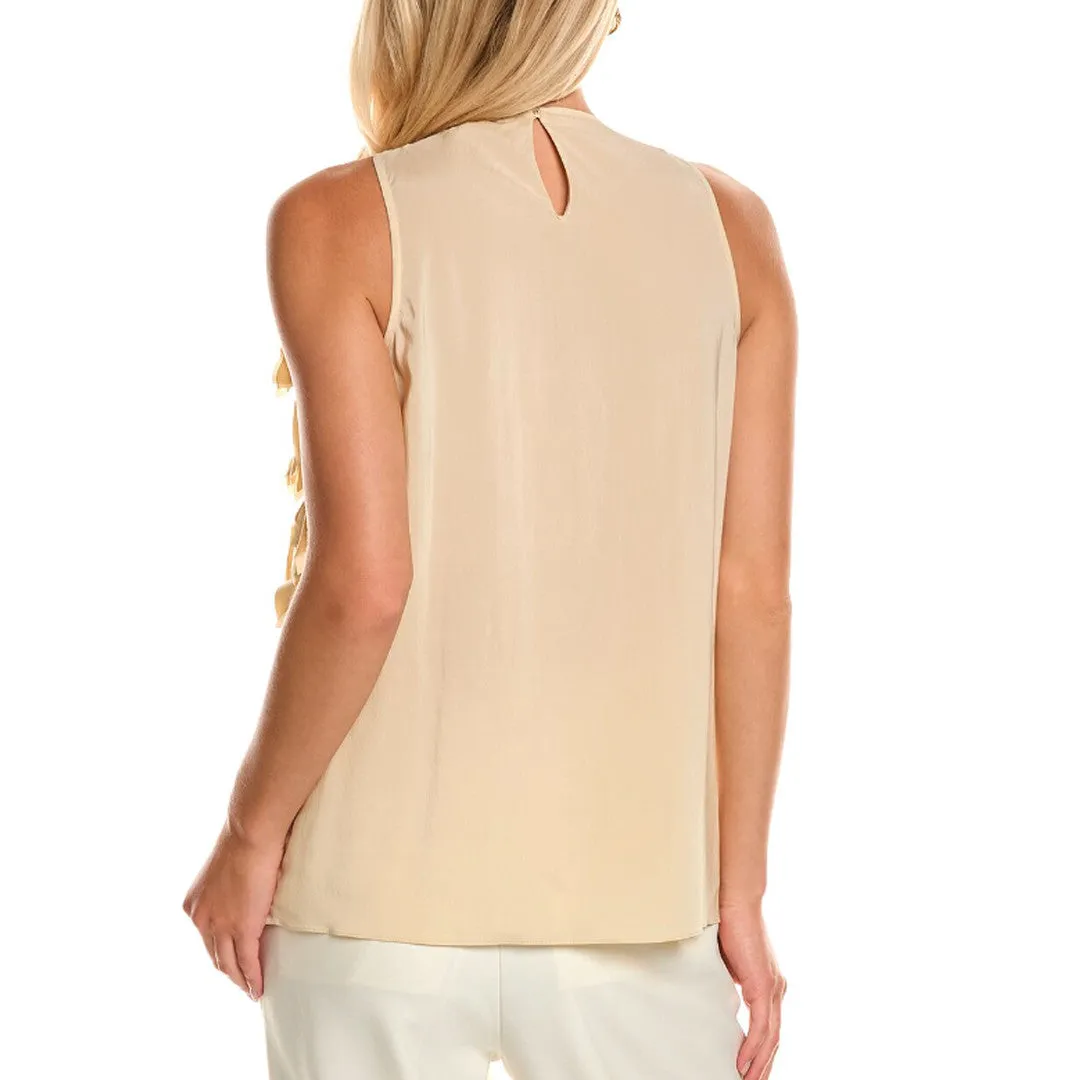 BRUNELLO CUCINELLI WOMEN'S BEIGE SILK SLEEVELESS TOP sold by Lord & Taylor product image thumbnail 2
