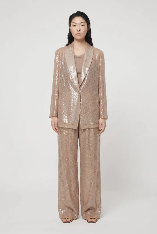 BRUNELLO CUCINELLI WOMEN'S LIGHT BROWN SILK SUIT made by Brunello Cucinelli
