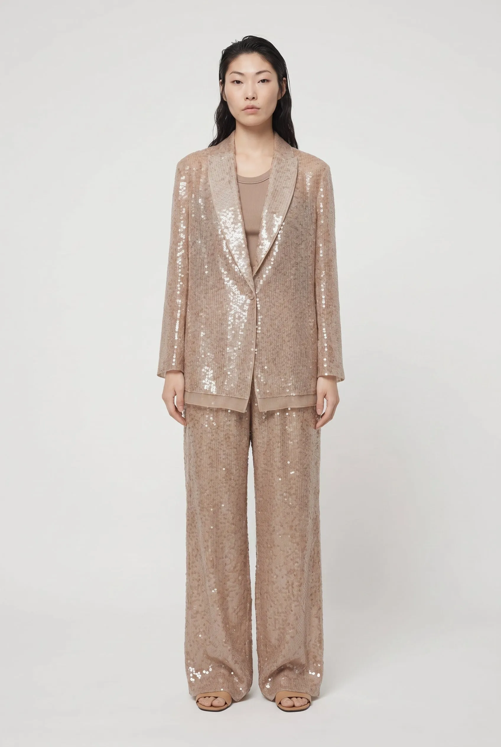 BRUNELLO CUCINELLI WOMEN'S LIGHT BROWN SILK SUIT sold by Lord & Taylor