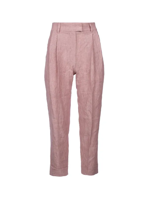 BRUNELLO CUCINELLI WOMEN'S ROSA LINEN TAPERED TROUSERS sold by Lord & Taylor product image thumbnail 4