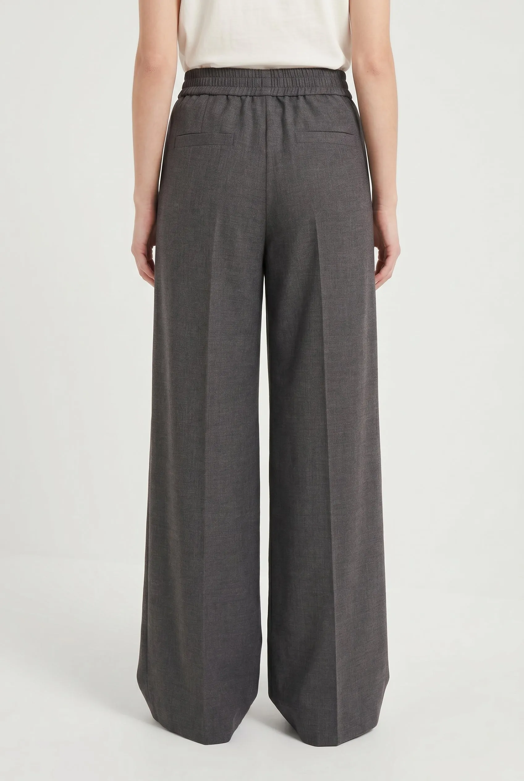 BRUNELLO CUCINELLI WOMEN'S DARK GREY WIDE LEG TROUSERS sold by Lord & Taylor product image thumbnail 2