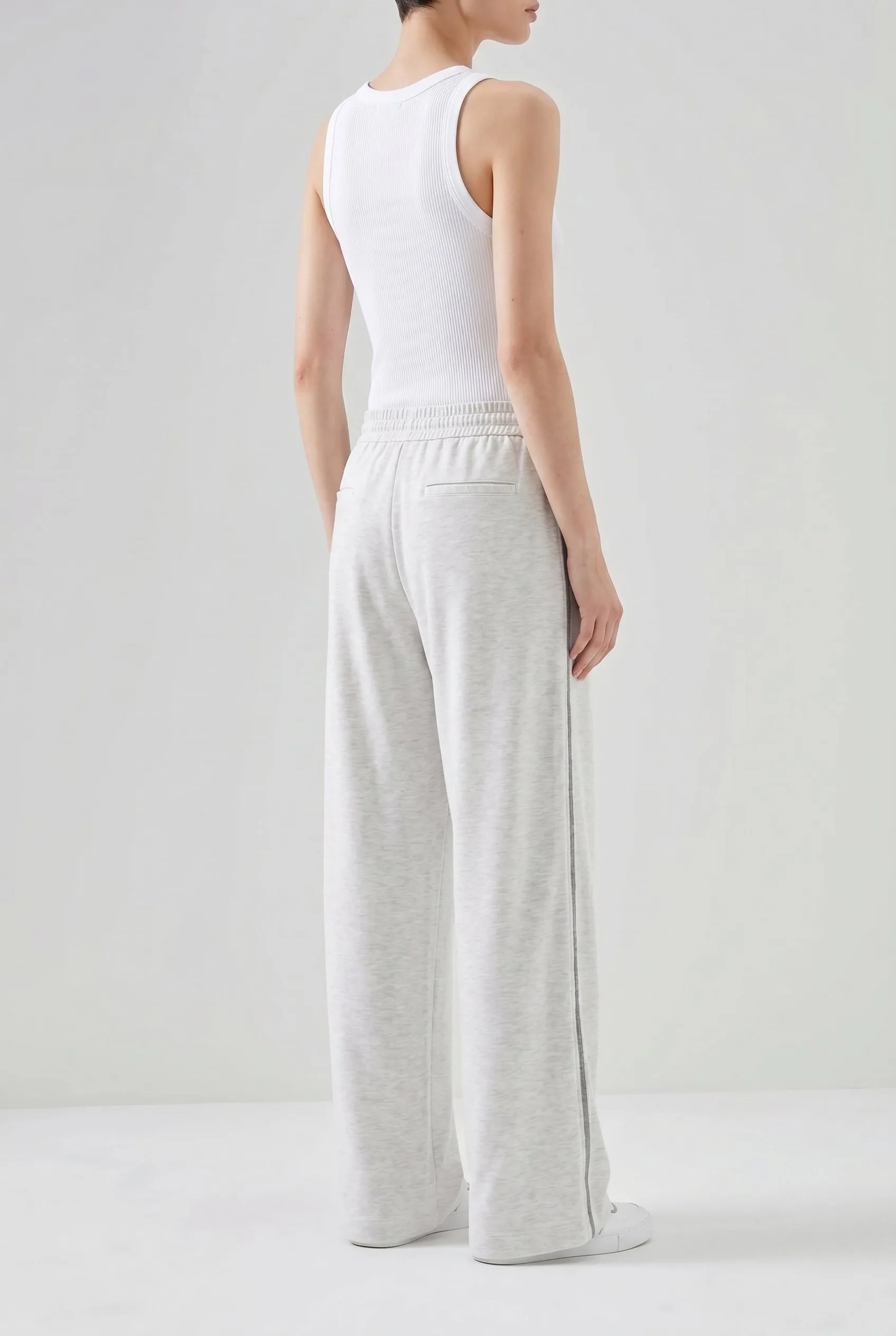 BRUNELLO CUCINELLI WOMEN'S PEARL WHITE SILK BLEND WIDE TROUSERS sold by Lord & Taylor product image thumbnail 2