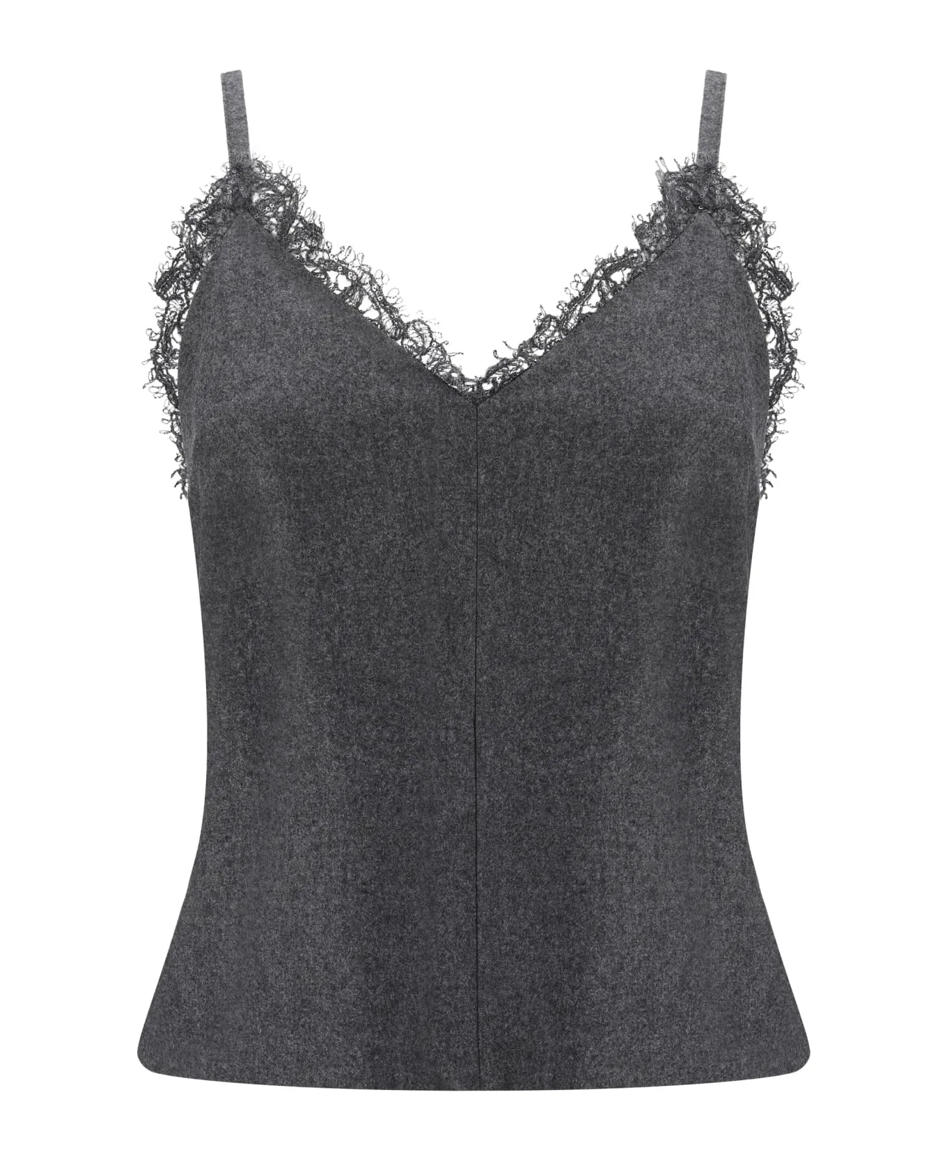BRUNELLO CUCINELLI WOMEN'S DARK GREY WOOL CAMISOLE SHIRT sold by Lord & Taylor product image thumbnail 2