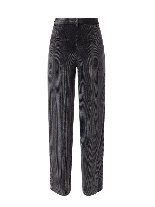 BRUNELLO CUCINELLI WOMEN'S BLACK VELVET TAILORED TROUSERS sold by Lord & Taylor product image thumbnail 2