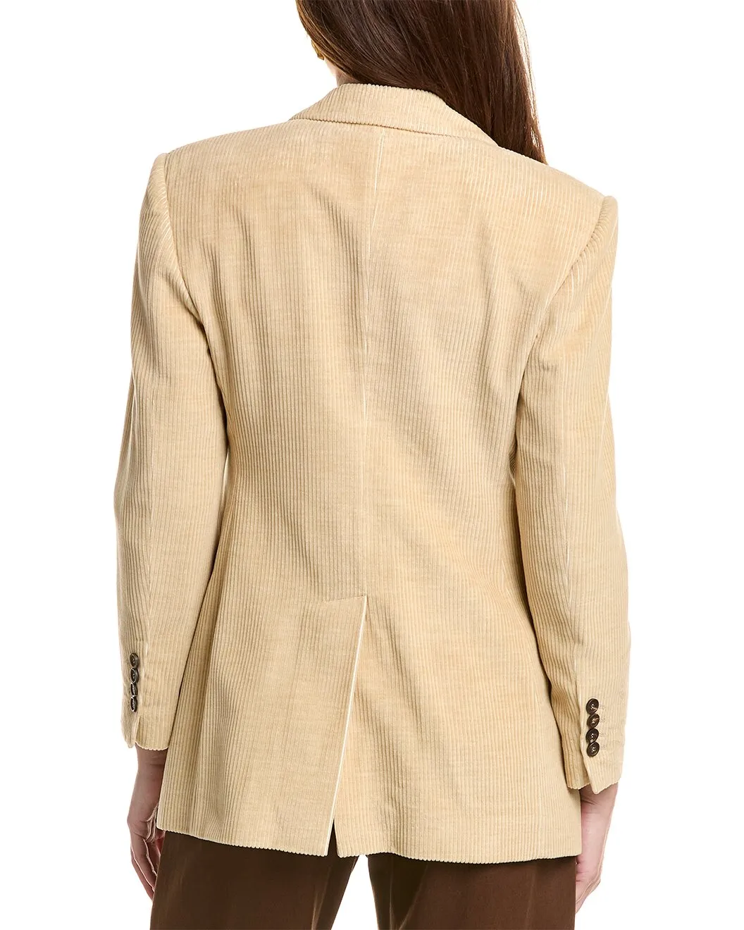 BRUNELLO CUCINELLI WOMEN'S BEIGE CORDUROY DOUBLE BREASTED BLAZER sold by Lord & Taylor product image thumbnail 2