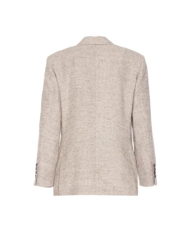 BRUNELLO CUCINELLI WOMEN'S BEIGE LINEN TAILORED BLAZER sold by Lord & Taylor product image thumbnail 5