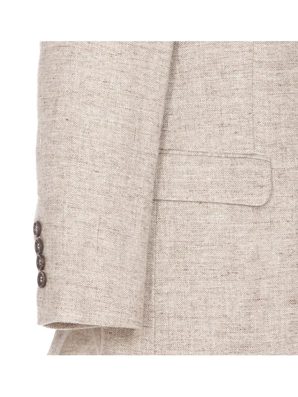 BRUNELLO CUCINELLI WOMEN'S BEIGE LINEN TAILORED BLAZER sold by Lord & Taylor product image thumbnail 3