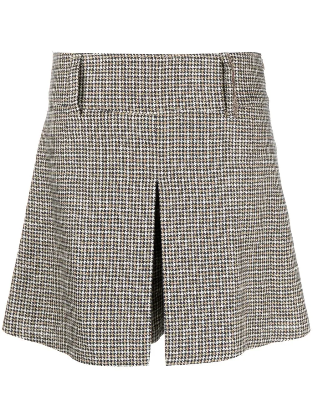 BRUNELLO CUCINELLI WOMEN'S HOUNDSTOOTH PLEATED TAILORED SHORTS sold by Lord & Taylor