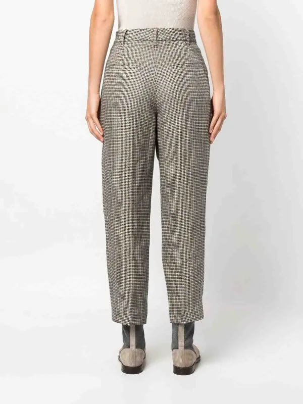 BRUNELLO CUCINELLI WOMEN'S BEIGE HOUNDSTOOTH WIDE-LEG TROUSERS sold by Lord & Taylor product image thumbnail 3