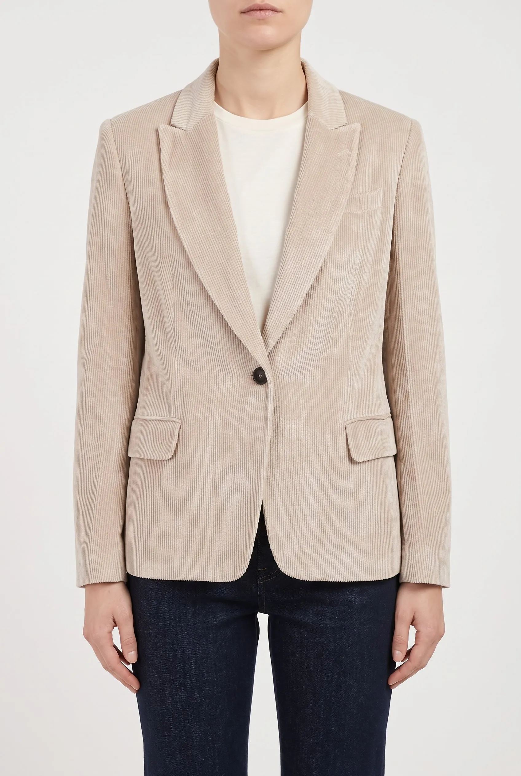 BRUNELLO CUCINELLI WOMEN'S BEIGE CASUAL CORDUROY JACKET sold by Lord & Taylor product image thumbnail 4