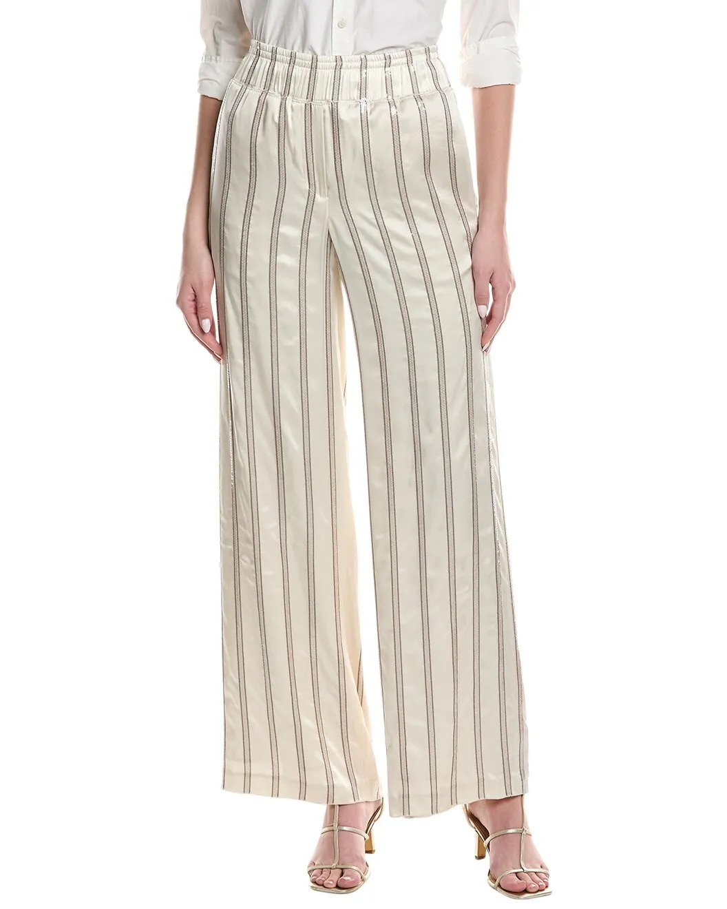 BRUNELLO CUCINELLI WOMEN'S WARM WHITE STRIPED TROUSERS sold by Lord & Taylor product image thumbnail 5