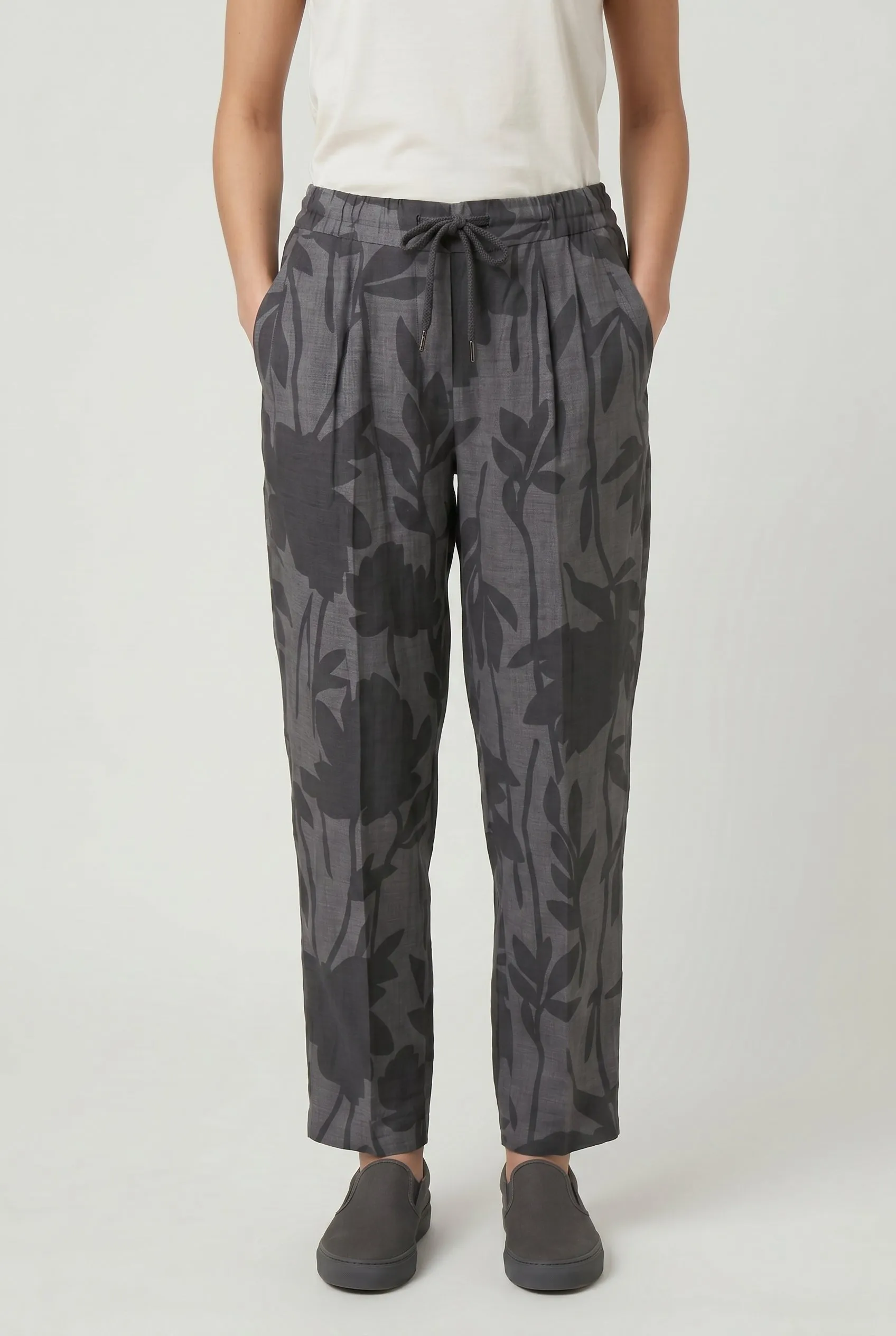 BRUNELLO CUCINELLI WOMEN'S GREY LINEN RELAXED TROUSERS sold by Lord & Taylor product image thumbnail 4