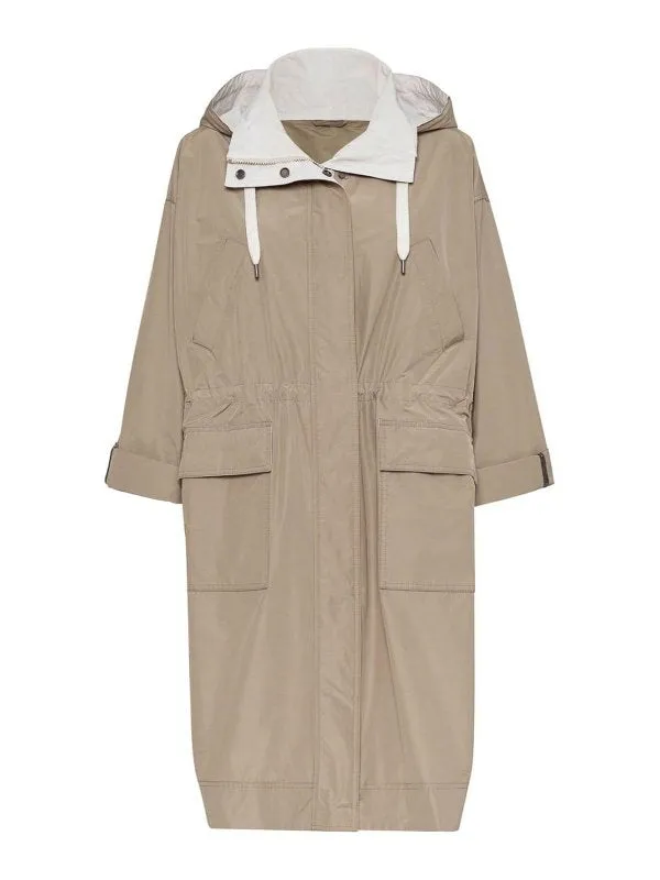 BRUNELLO CUCINELLI WOMEN'S LIGHT BEIGE HOODED PARKA sold by Lord & Taylor