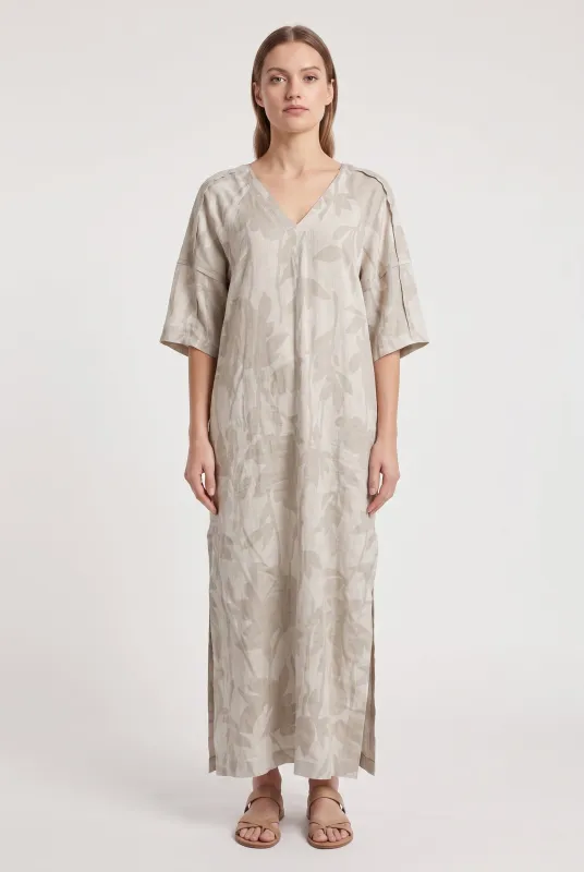 BRUNELLO CUCINELLI WOMEN'S NATURAL LINEN RELAXED DRESS made by Brunello Cucinelli