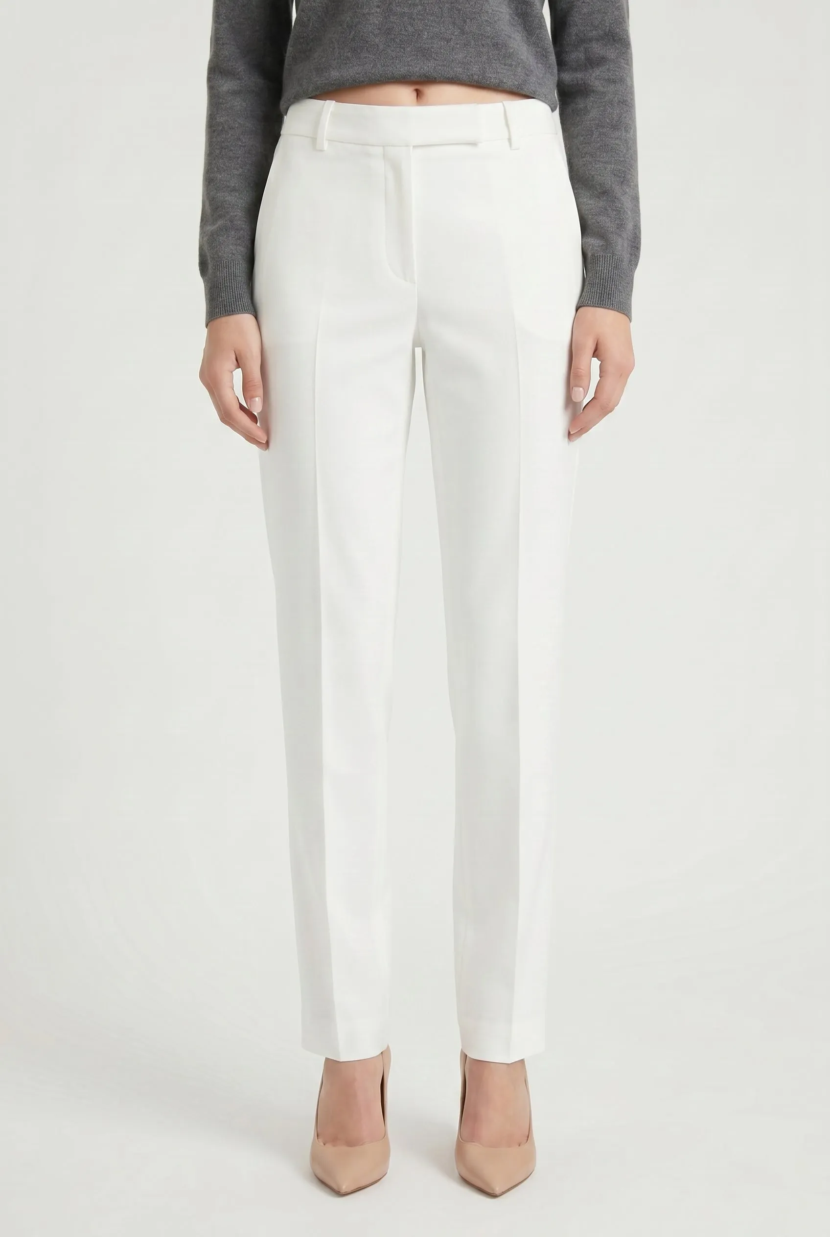 BRUNELLO CUCINELLI WOMEN'S OFF WHITE TAILORED TROUSERS sold by Lord & Taylor