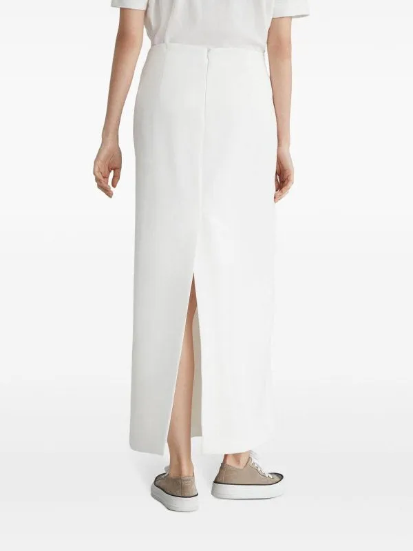 BRUNELLO CUCINELLI WOMEN'S OFF WHITE STRAIGHT COTTON SKIRT sold by Lord & Taylor product image thumbnail 3