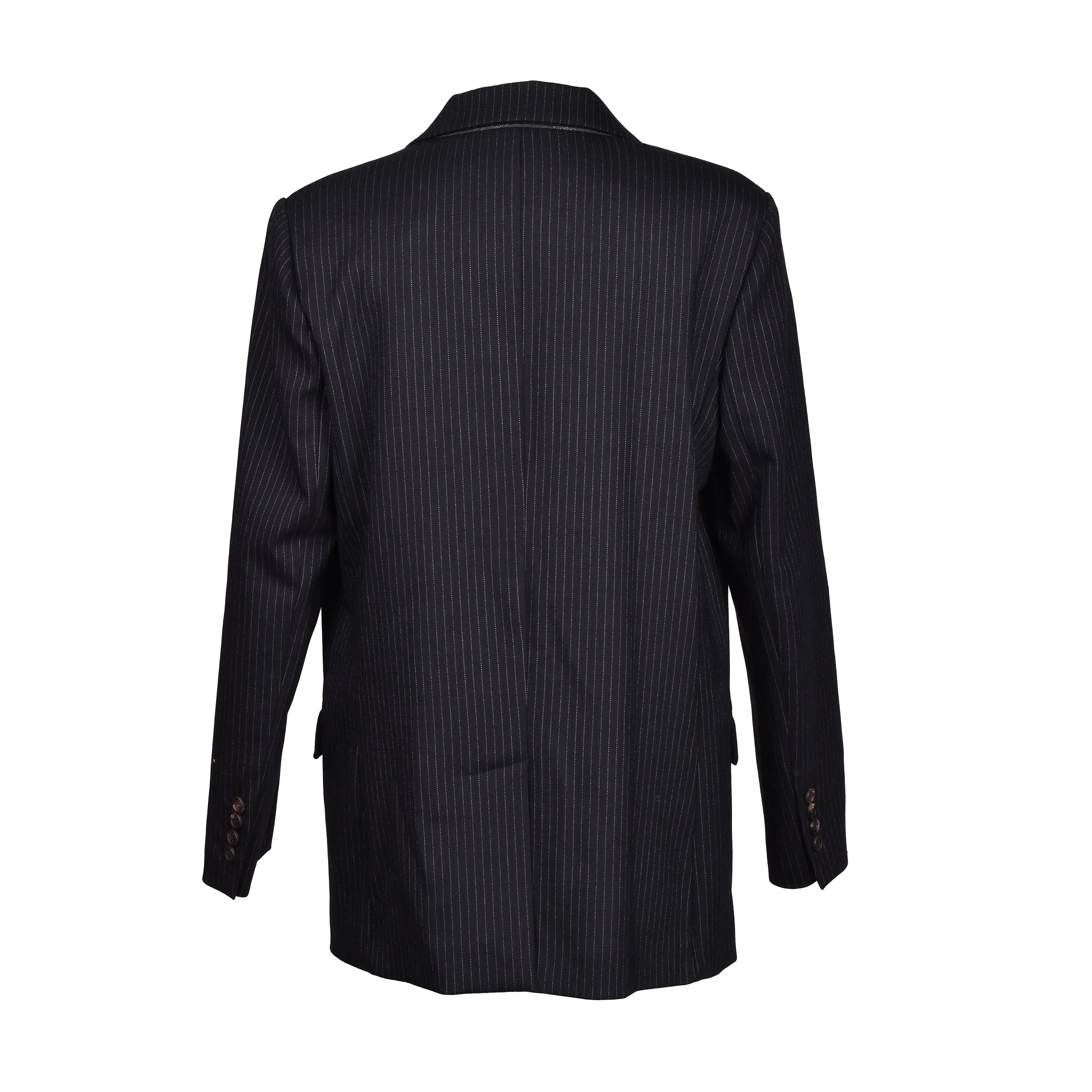 BRUNELLO CUCINELLI WOMEN'S NAVY VIRGIN WOOL BLAZER sold by Lord & Taylor product image thumbnail 5