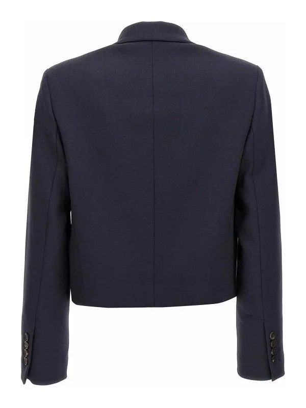 BRUNELLO CUCINELLI WOMEN'S NAVY WOOL TAILORED BLAZER sold by Lord & Taylor product image thumbnail 2