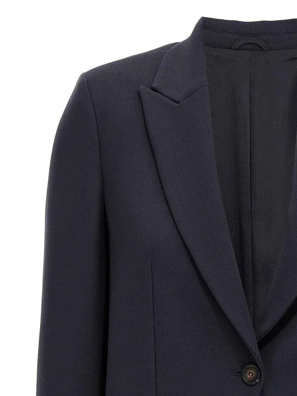 BRUNELLO CUCINELLI WOMEN'S NAVY WOOL TAILORED BLAZER sold by Lord & Taylor product image thumbnail 3