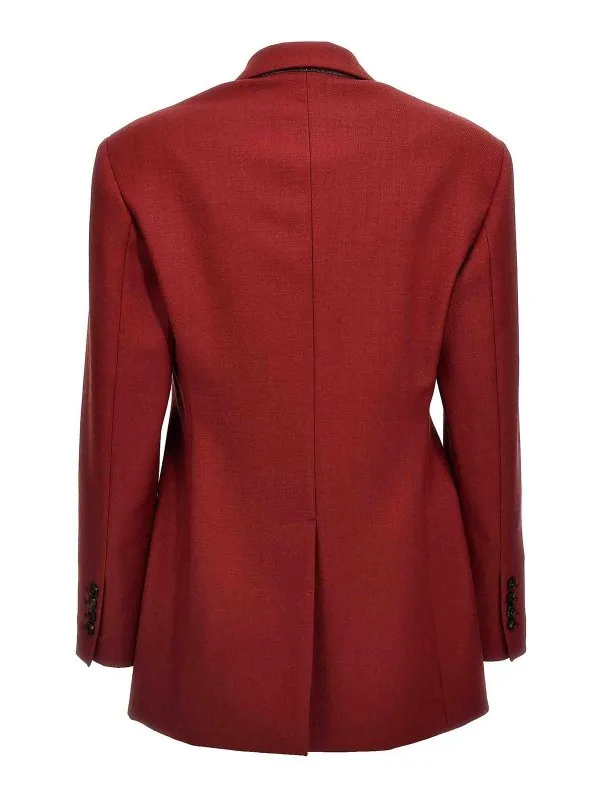 BRUNELLO CUCINELLI WOMEN'S RED WOOL TAILORED BLAZER sold by Lord & Taylor product image thumbnail 5