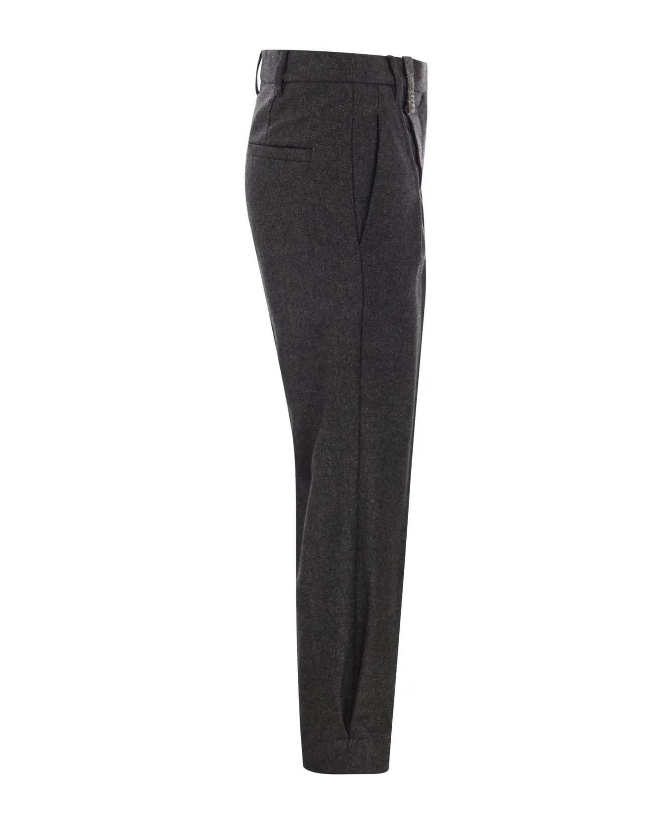 BRUNELLO CUCINELLI WOMEN'S DARK GREY WOOL TROUSERS sold by Lord & Taylor product image thumbnail 3