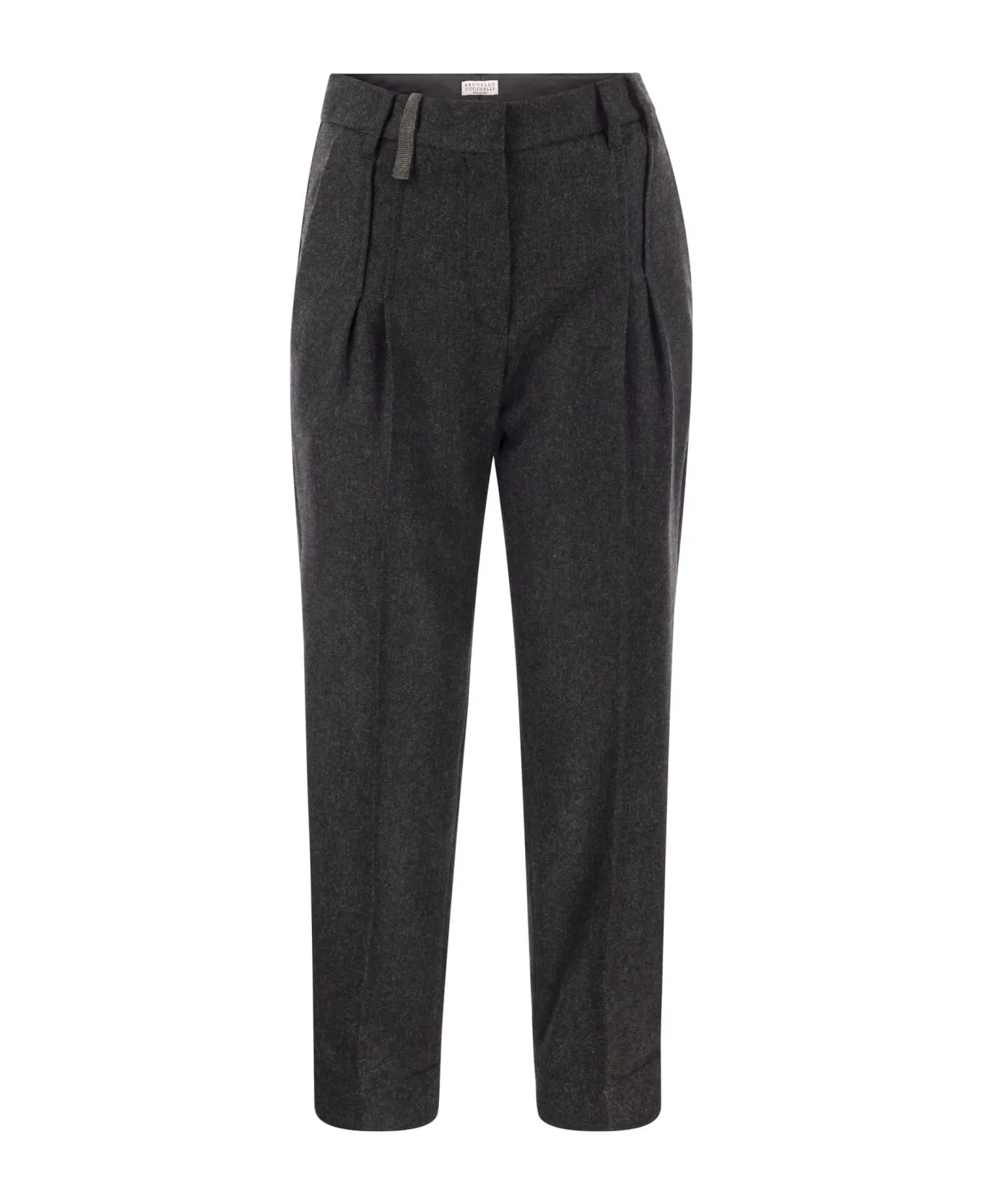BRUNELLO CUCINELLI WOMEN'S DARK GREY WOOL TROUSERS sold by Lord & Taylor