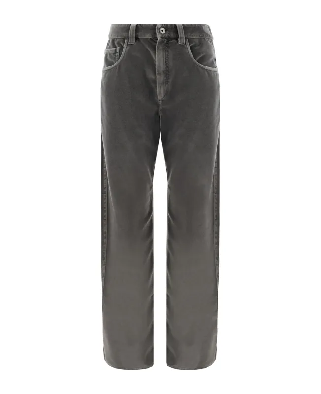 BRUNELLO CUCINELLI WOMEN'S DARK GREY RELAXED TROUSERS made by Brunello Cucinelli