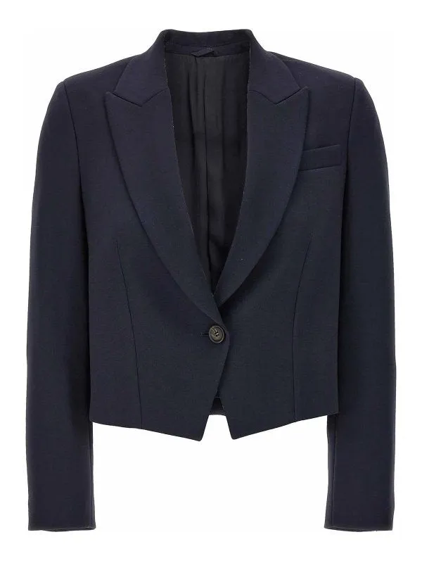 BRUNELLO CUCINELLI WOMEN'S NAVY TAILORED WOOL BLAZER sold by Lord & Taylor product image thumbnail 3