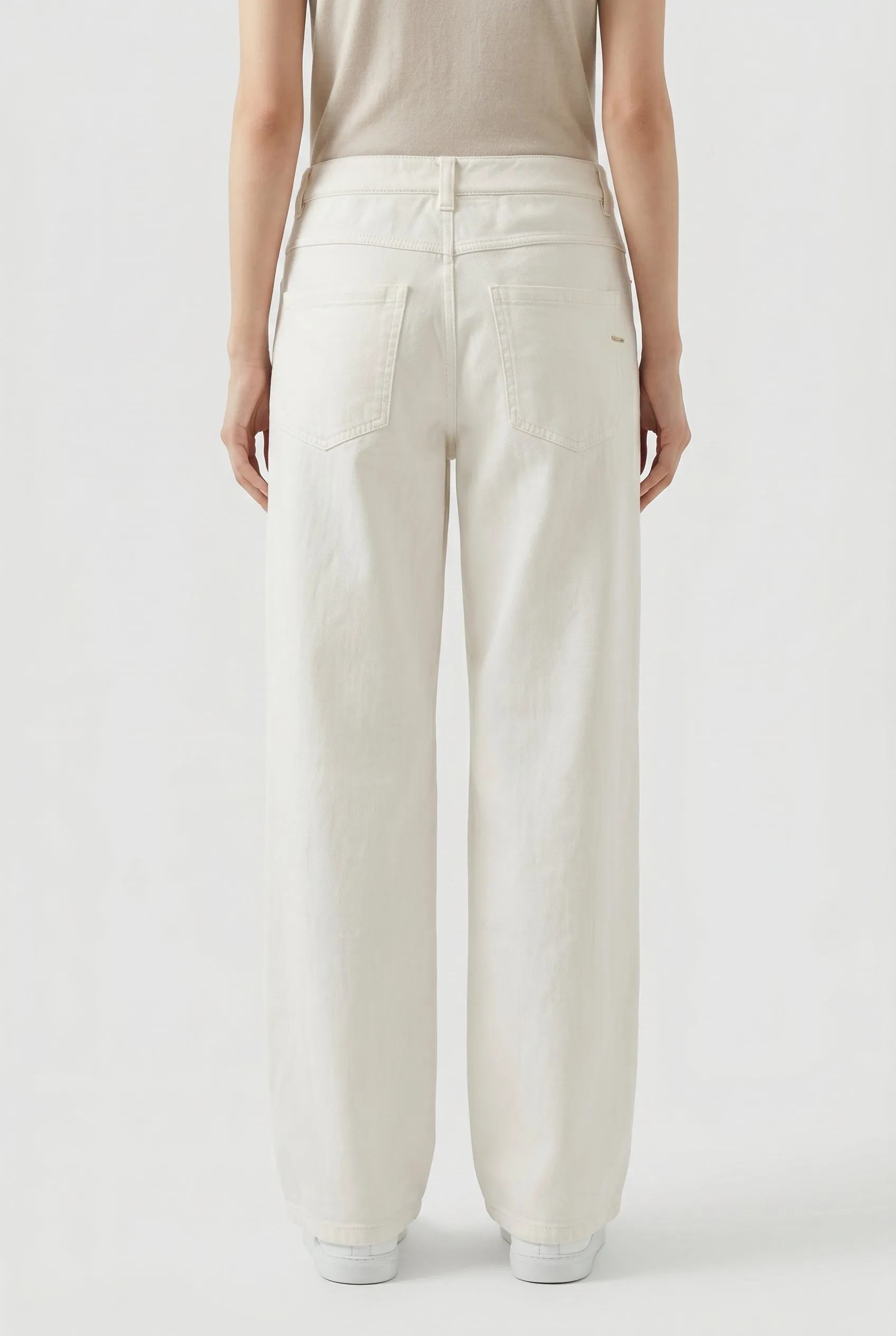BRUNELLO CUCINELLI WOMEN'S OFF WHITE RELAXED COTTON TROUSERS sold by Lord & Taylor product image thumbnail 4