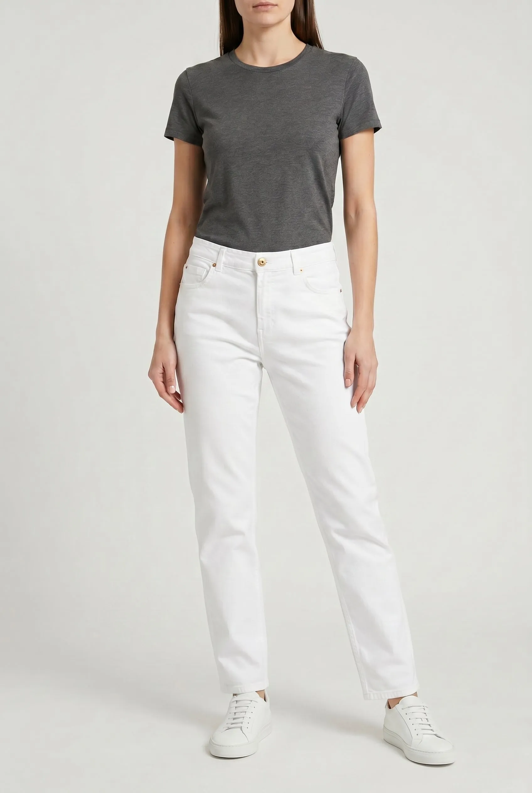BRUNELLO CUCINELLI WOMEN'S WHITE STRAIGHT LEG TROUSERS sold by Lord & Taylor product image thumbnail 5