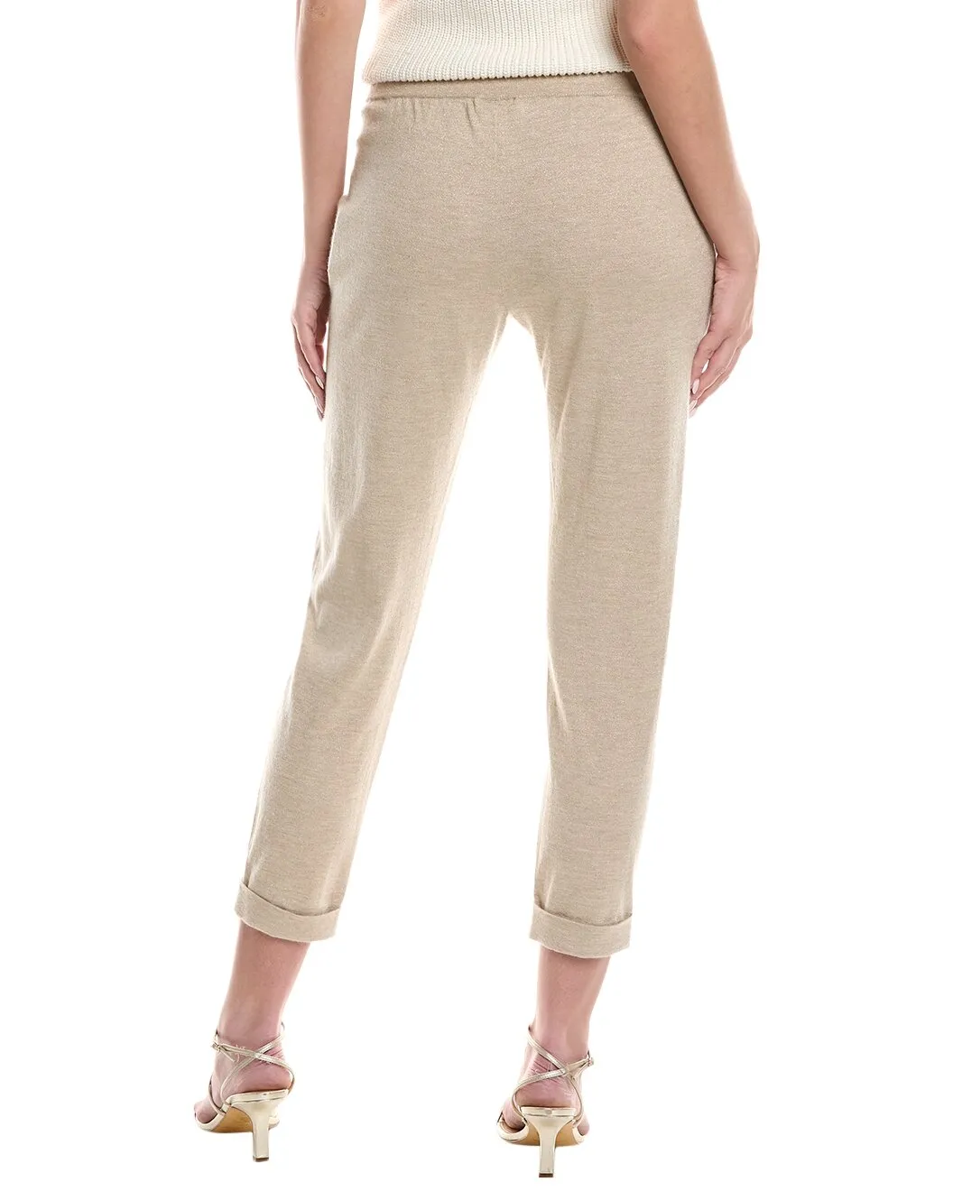 BRUNELLO CUCINELLI WOMEN'S BEIGE CROPPED COTTON TROUSERS sold by Lord & Taylor product image thumbnail 4