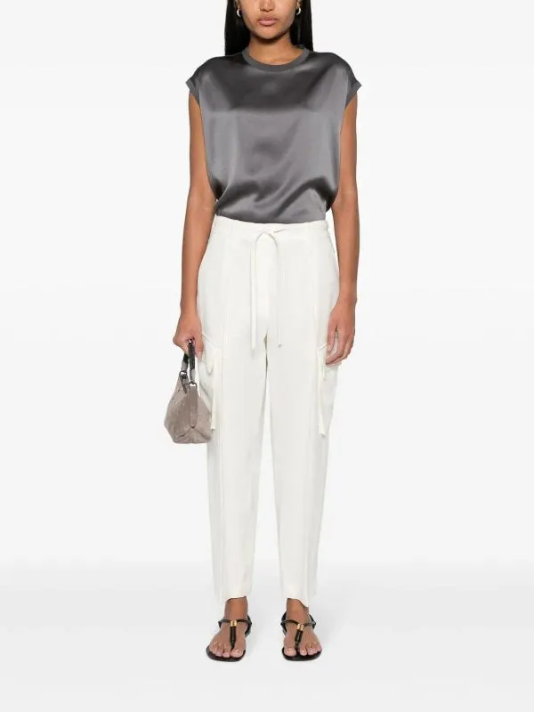 BRUNELLO CUCINELLI WOMEN'S NATURALE WOOL VISCOSE TAPERED TROUSERS sold by Lord & Taylor product image thumbnail 3
