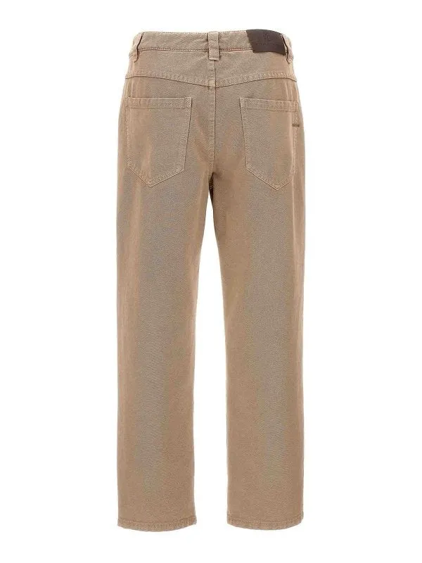 BRUNELLO CUCINELLI WOMEN'S COFFEE CREAM COTTON STRAIGHT TROUSERS sold by Lord & Taylor product image thumbnail 2
